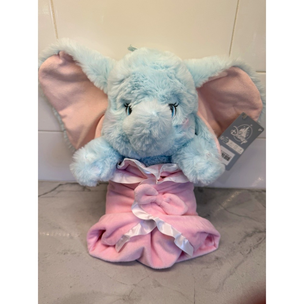 Disney Babies Dumbo Plush Soft Toy with Swaddle Disney Store Japan 9 1/2"
